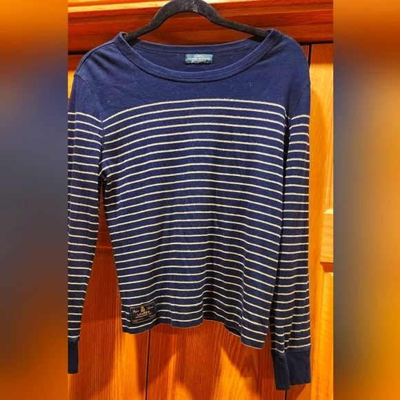 Lauren Ralph Lauren Tops - Ralph Lauren Jeans Navy Stripe Shirt Sz L